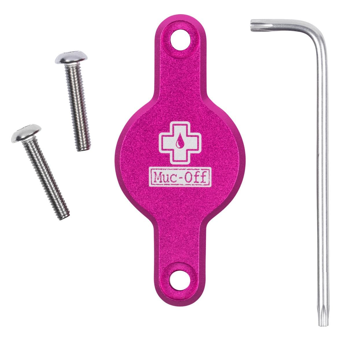 Muc-Off Beveiligde labelhouder, Accessoires voor trackers, Roze