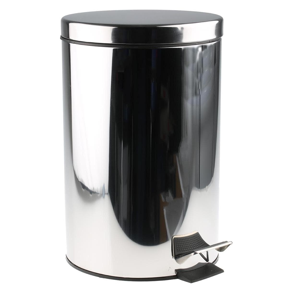 RS PRO Roestvrijstalen pedaalemmer van 12 liter, Vuilnisbak, Zilver
