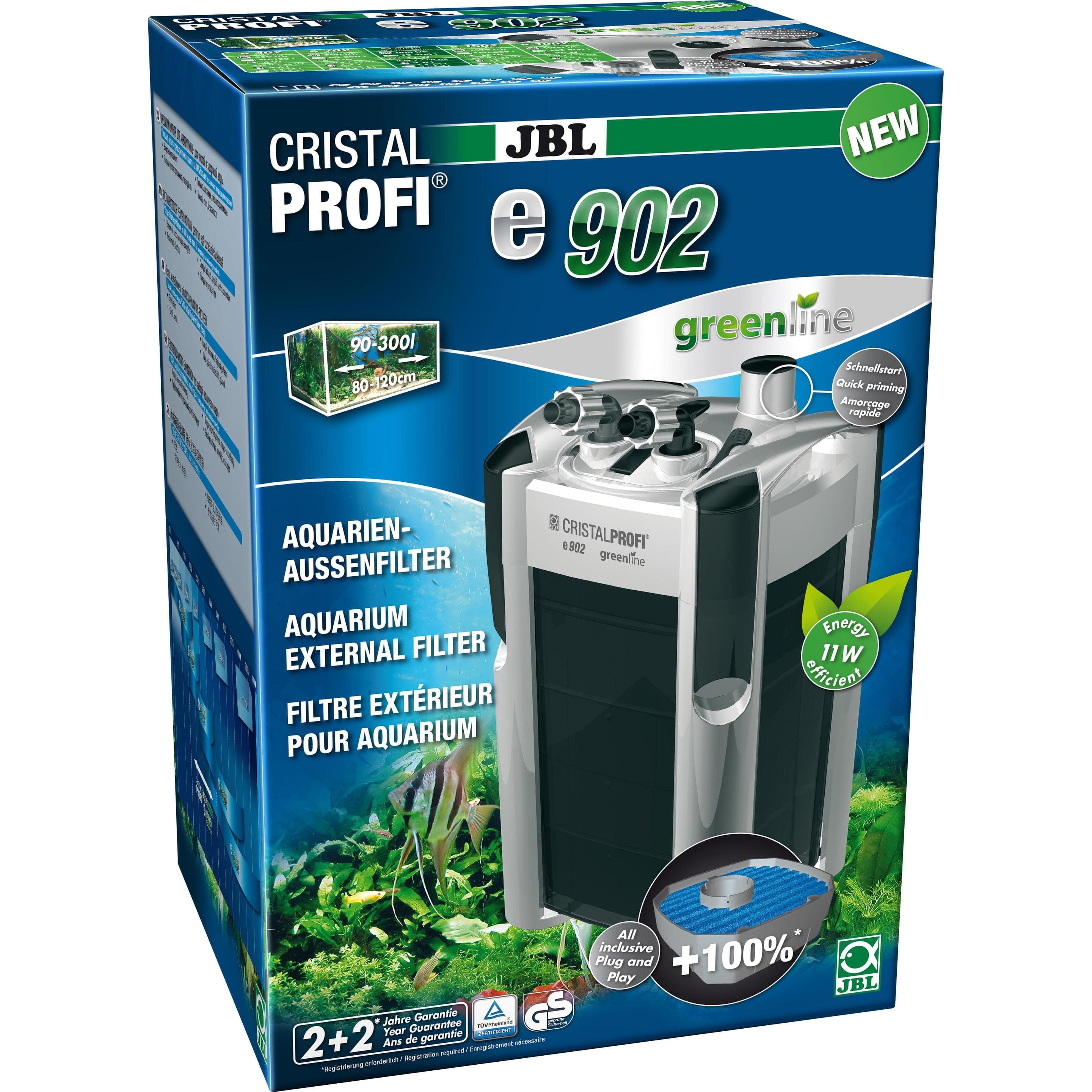 JBL Aquaristik und Terraristik Extern filter JBL CristalProfi e902 greenline (300 l, Extern filter, Zout water), Aquariumfilter