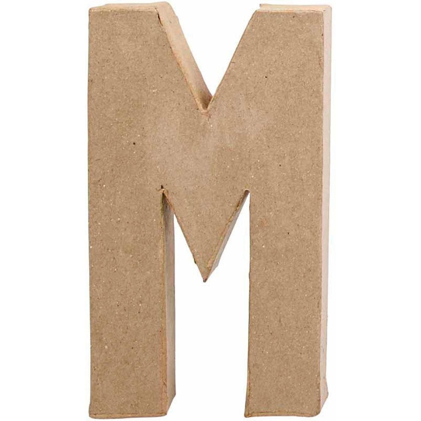 Creativ Company, Houten letters + stoffen letters, Karton Letter M 20,5 cm