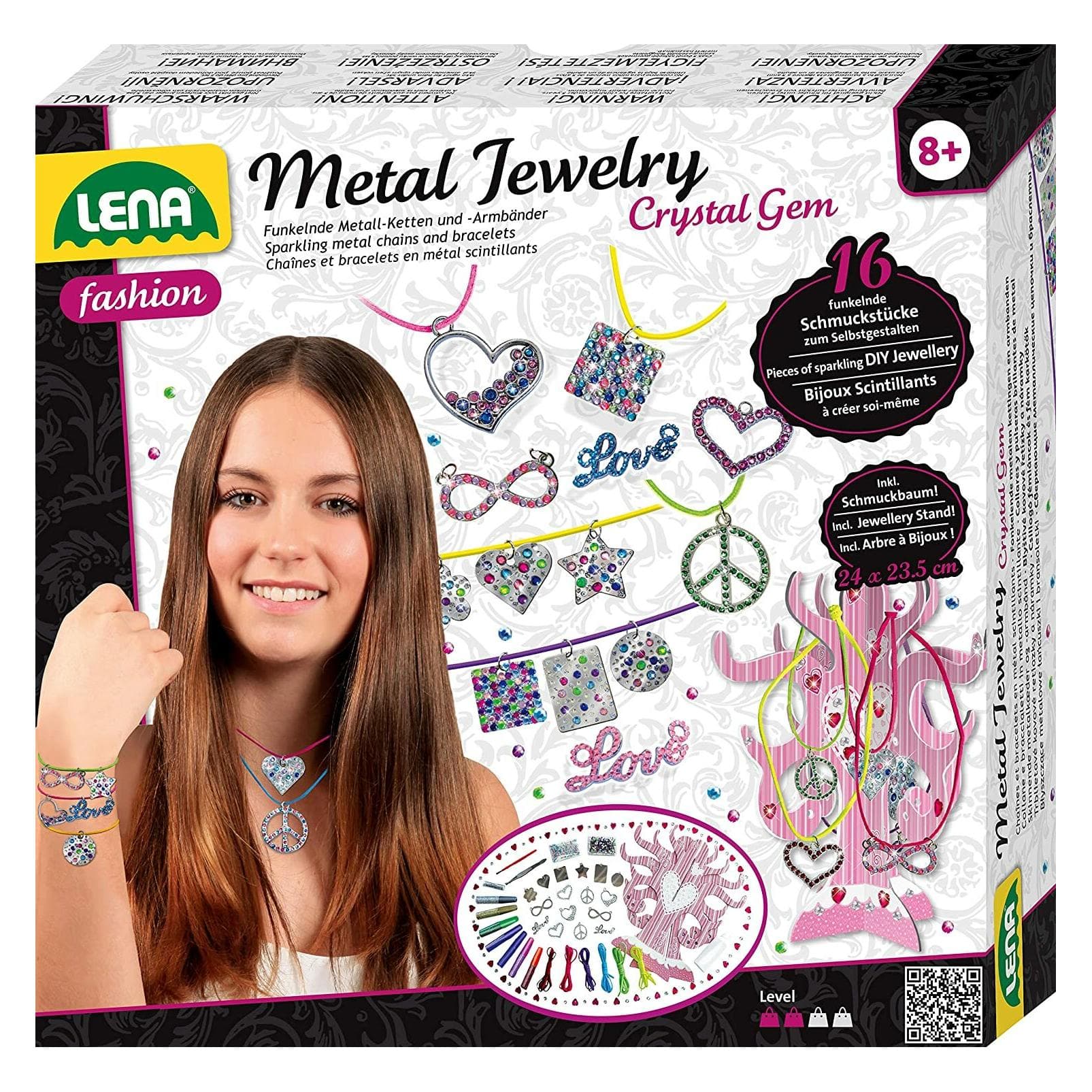Lena Metalen juwelen Kristal