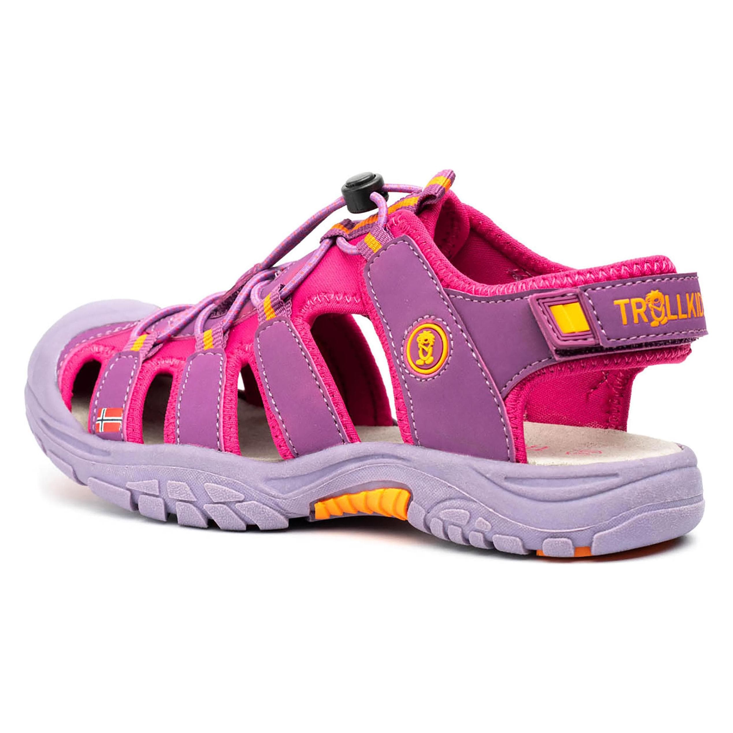 Trollkids, Unisex, Sandalen, Kvalvika, Roze, Oranje, Paars, Roze, (27)