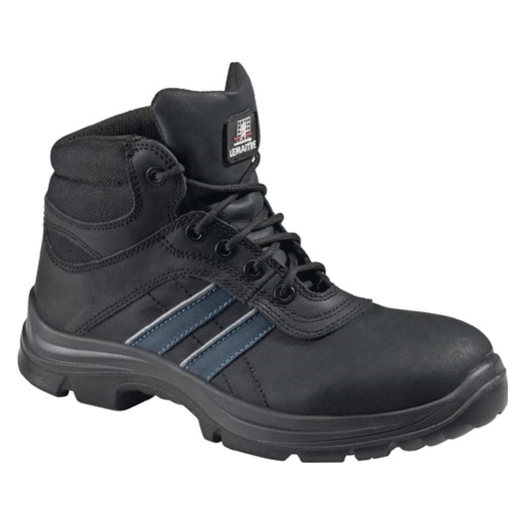 Lemaitre, Werkschoenen, Veiligheidsschoen Andy High maat 41 zwart/blauw S3 SRC EN ISO 20345 buffelleer (S3, 41)