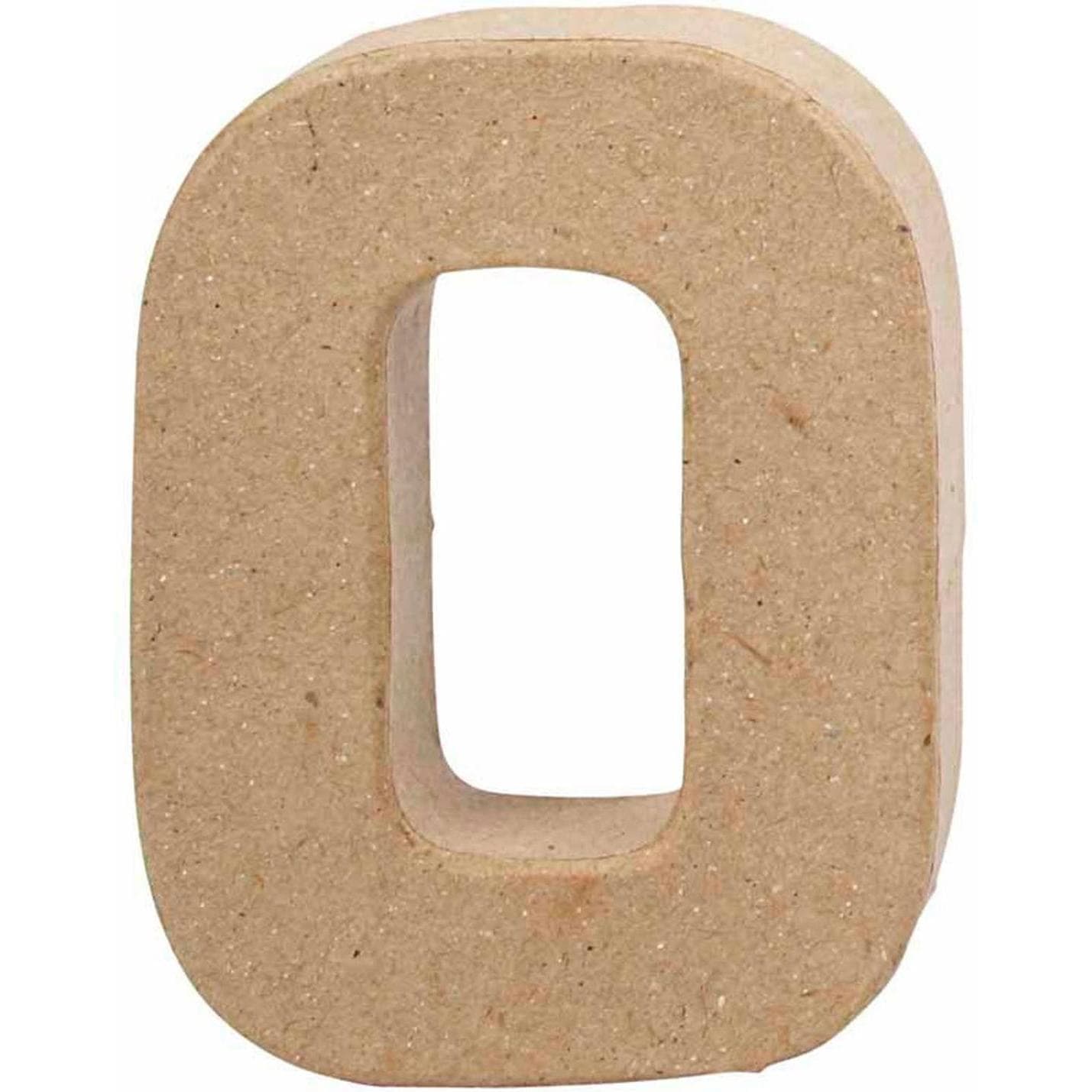 Creativ Company, Houten letters + stoffen letters, Letter papier-maché klein - O
