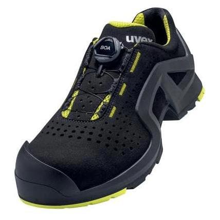 Uvex, Werkschoenen, 1 support lage schoenen S1P 65681 zwart, geel breedte 10 maat 40 (S1P, 40)