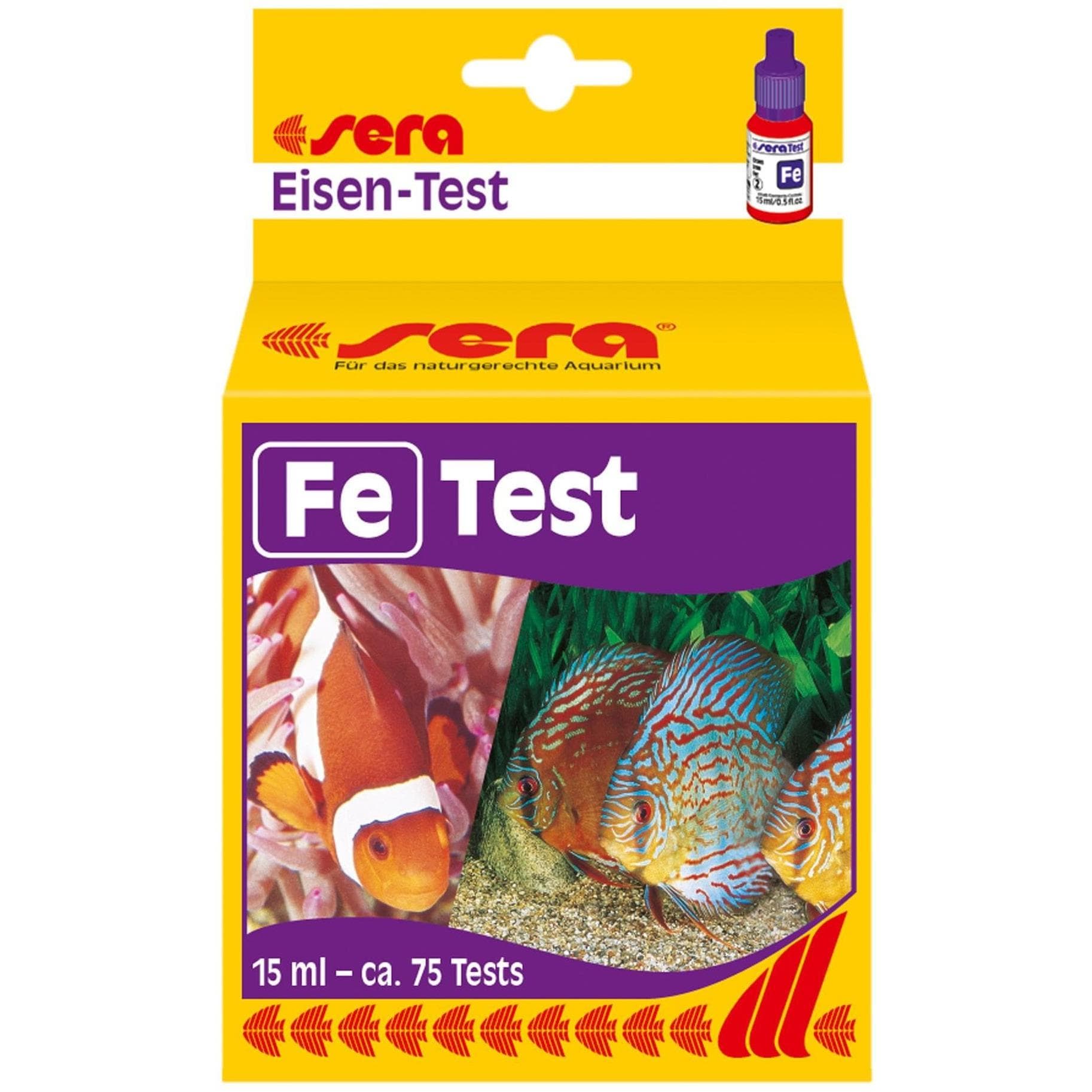 Sera Fe-test eenvoudige bepaling van ijzer, Verzorging van het aquarium