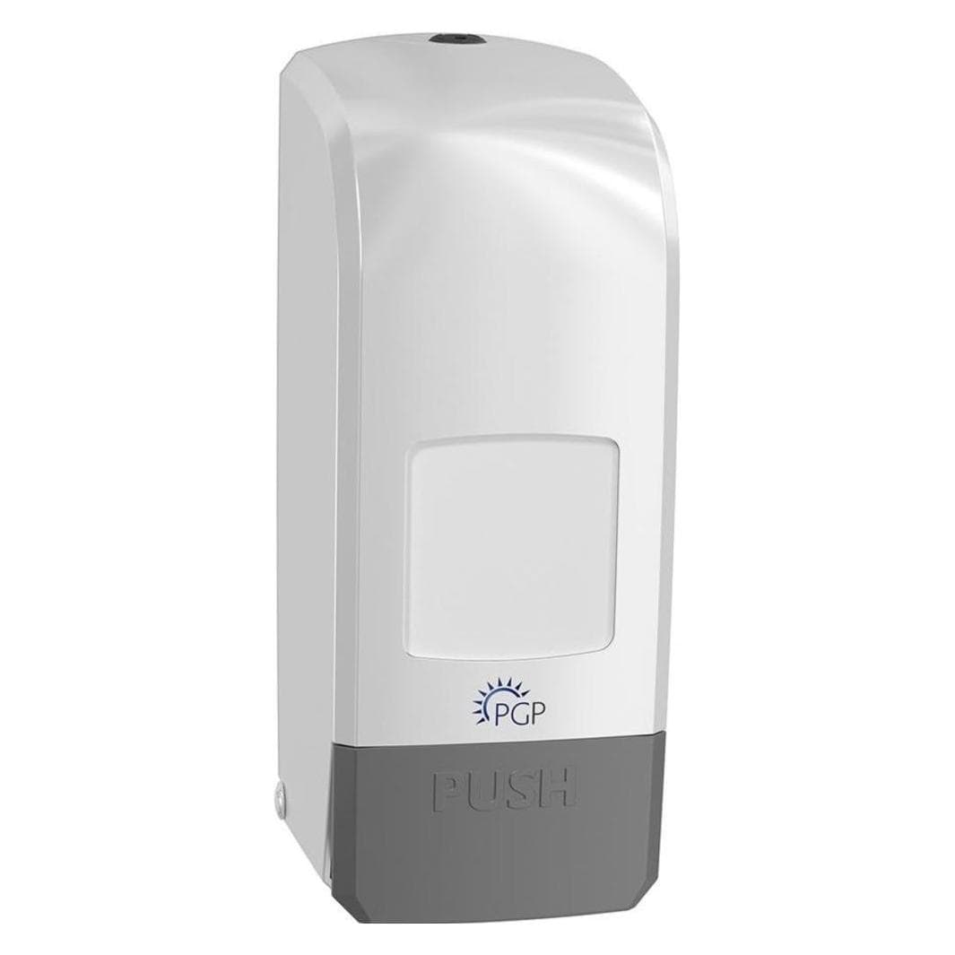 PGP, Zeepdispenser + Zeepbakje, Variomat Pro Standaard WIT plastic dispenser