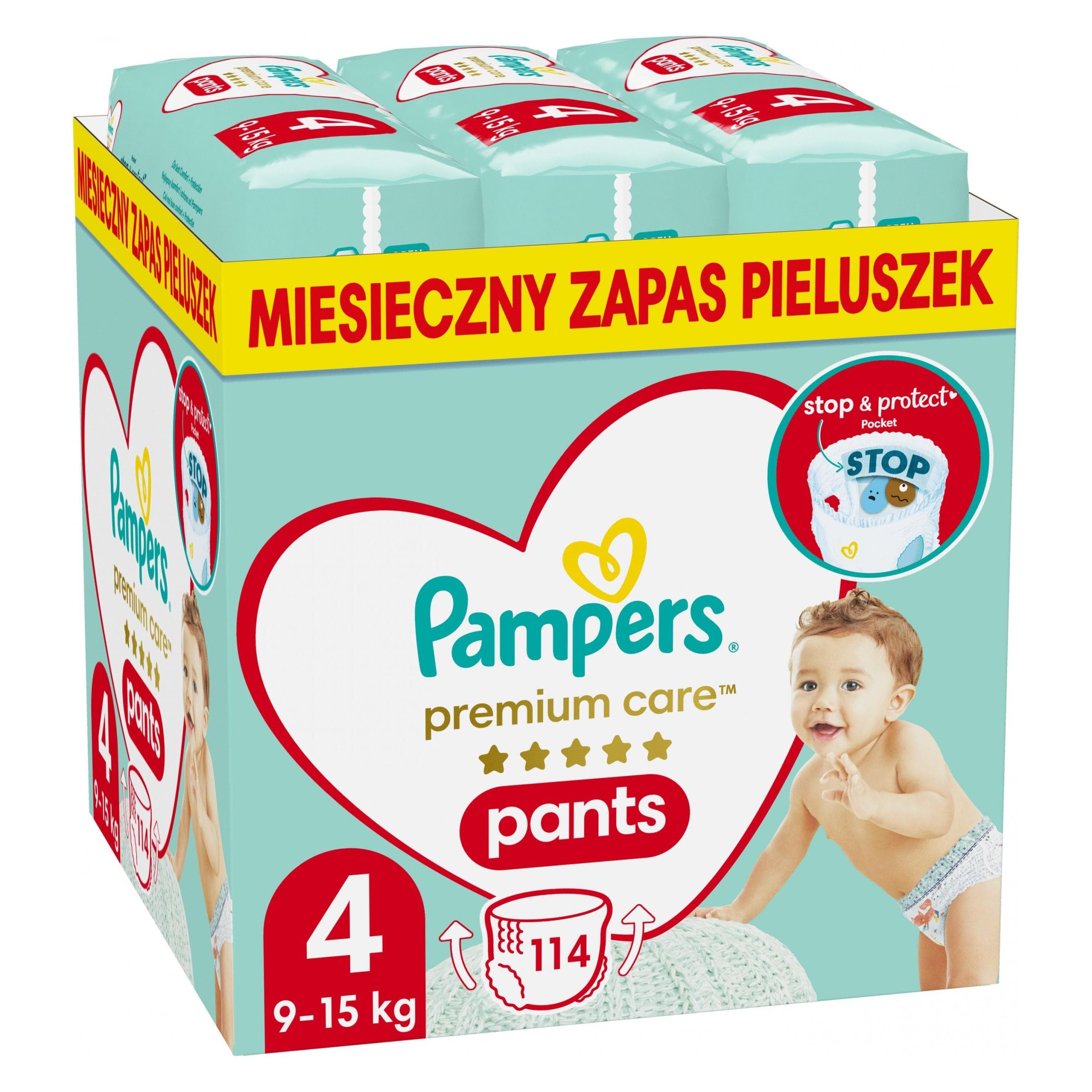 Pampers Premium Pants (Gr. 4, Maandelijks pakket, 114 Pcs.)