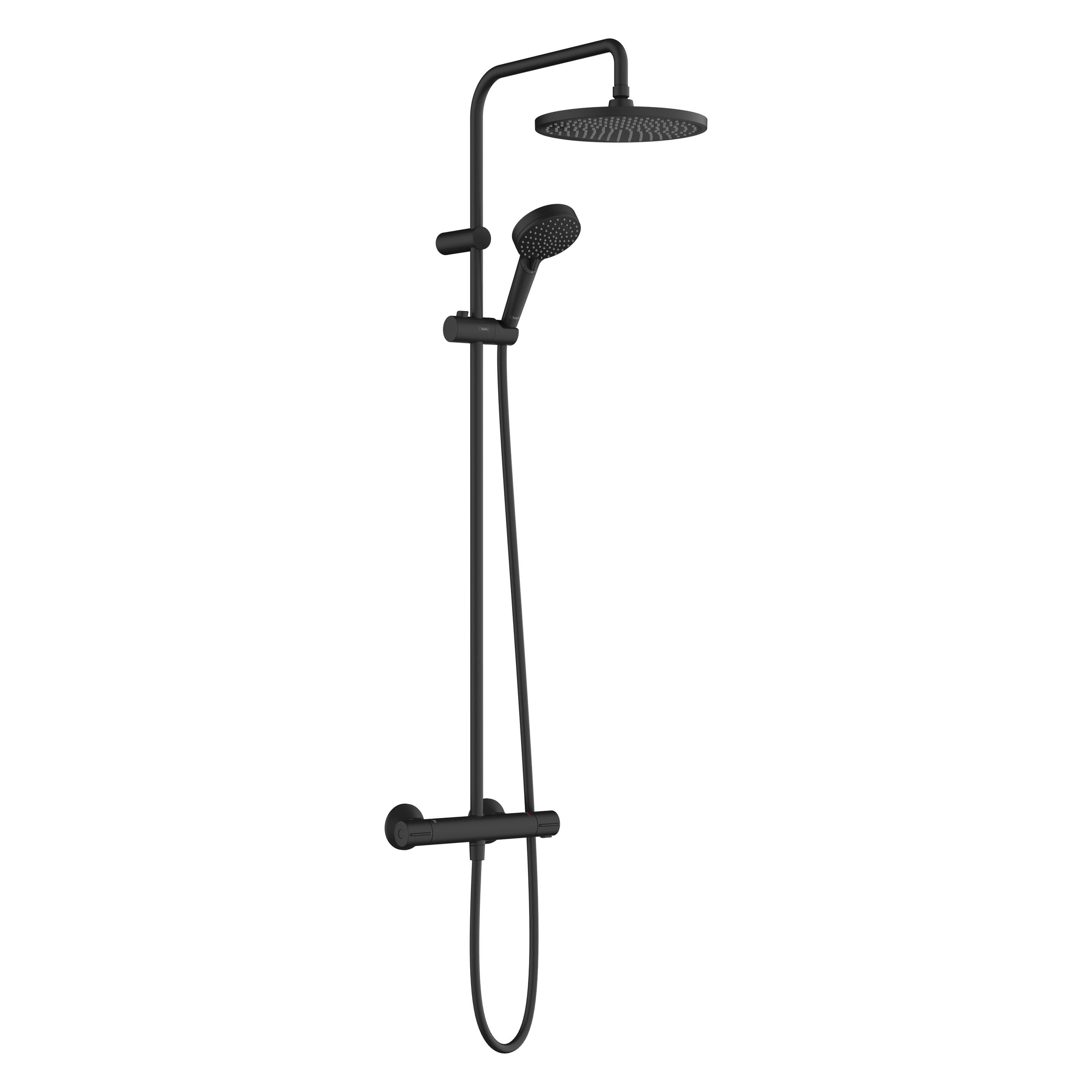 hansgrohe, Douchesystemen, HG Showerpipe Vernis Blend 240 1 jet EcoSm m thermostaat mat zwart