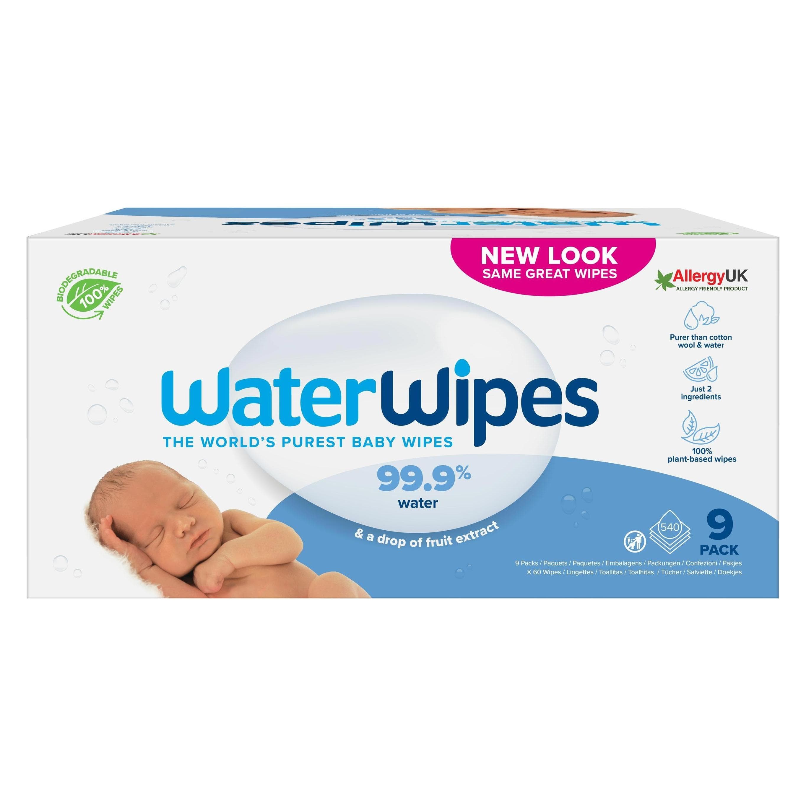 WaterWipes Natte doekjes (9 x 60 Pcs.)