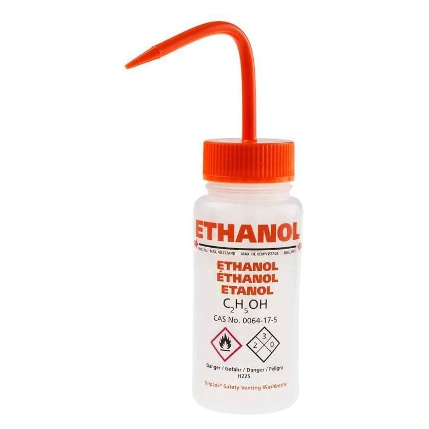 RS PRO, Laboratoriumapparatuur, Wasfles, 250ml, Ethanol, oranje sluiting