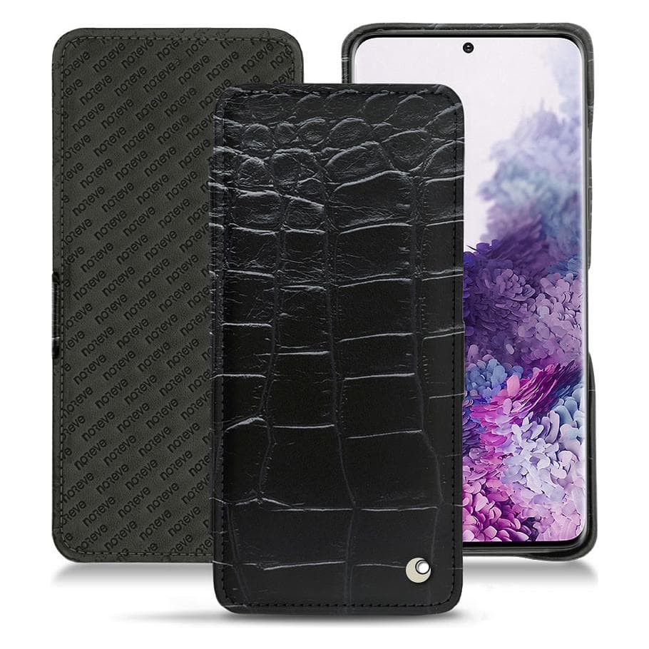 Noreve Lederen omslag horizontaal (Samsung Galaxy S20), Smartphonehoes, Zwart