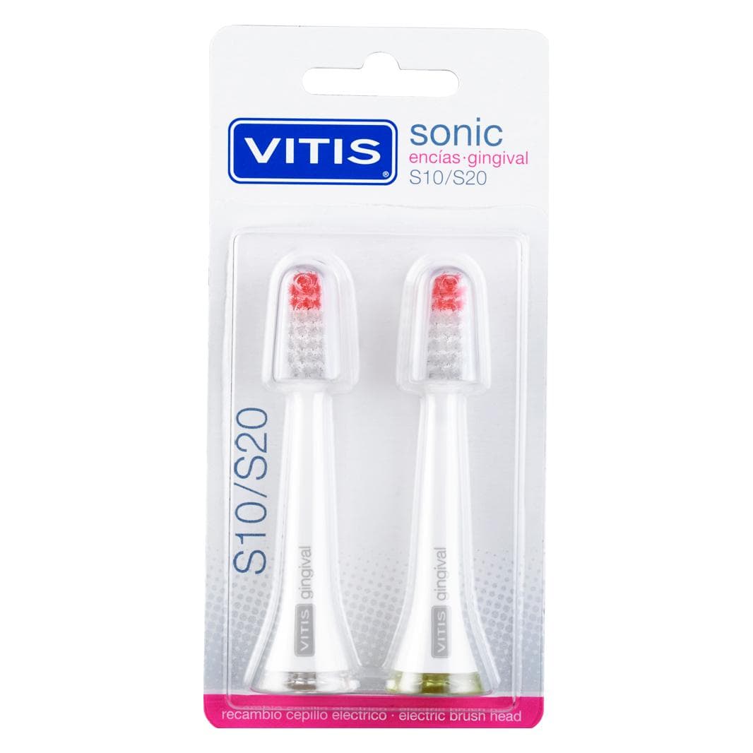 Vitis, Borstels + opzetstukken, sonic vervangende gingivale borstelkop (2x)