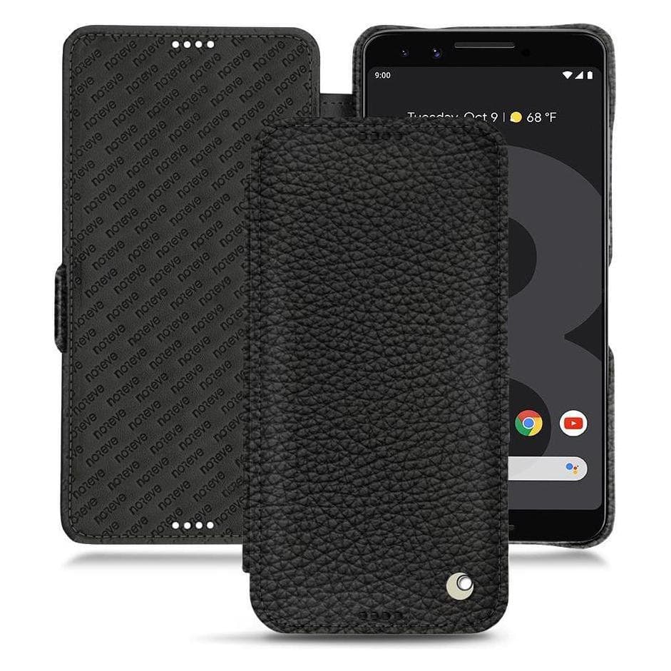 Noreve Lederen omslag horizontaal (Google Pixel 3), Smartphonehoes, Zwart