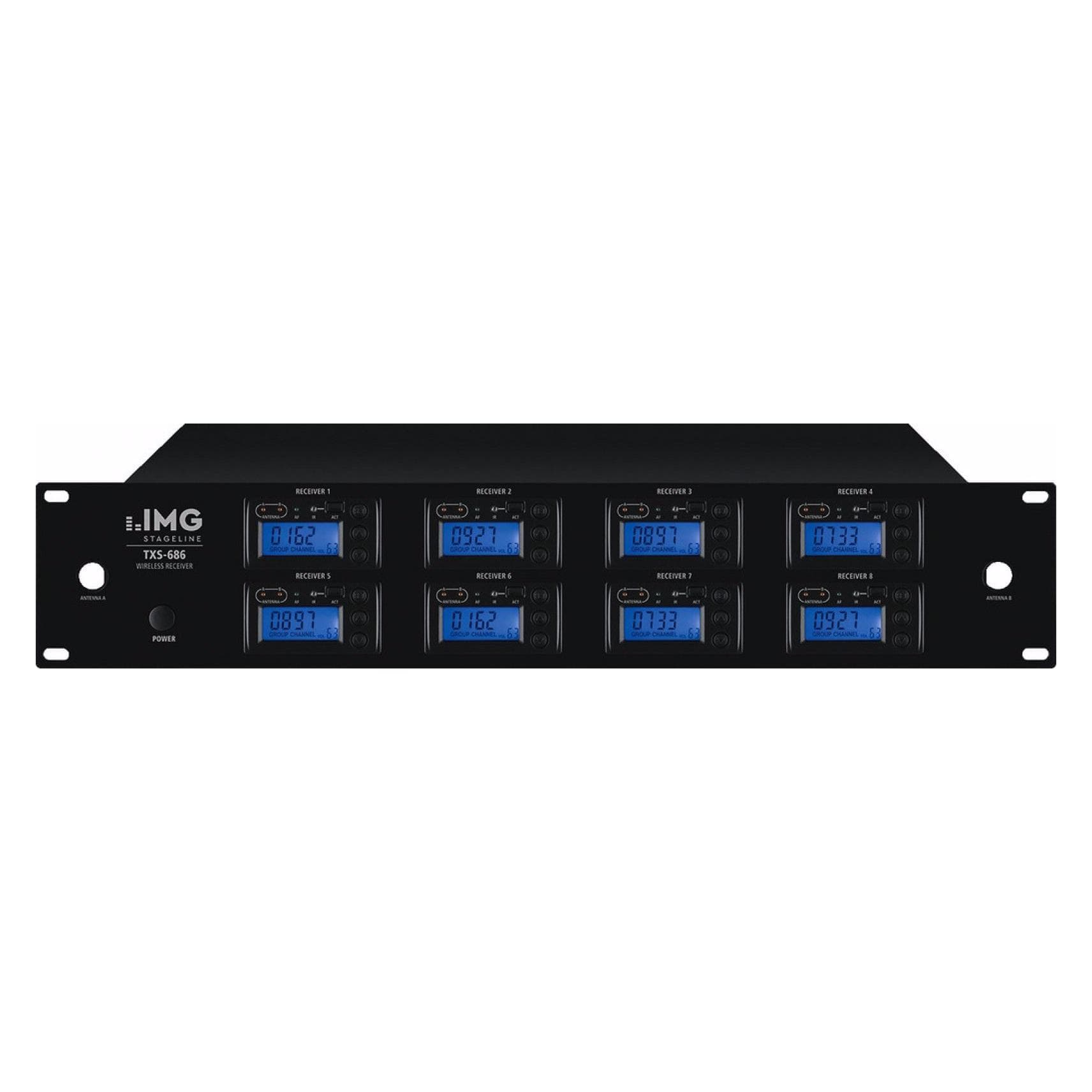 Img Stage Line 8-kanaals radio-ontvanger ware diversiteit 672-696 MHz, Microfoon Accessoires