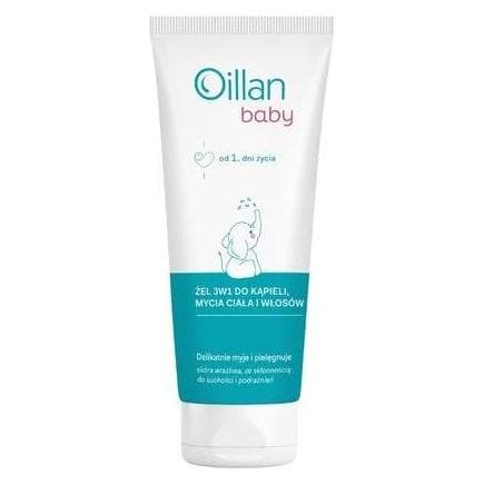 Oceanic, Baby lichaamsverzorging, Oillan Baby 3 In 1 Gel For Bathing And Washing Body And Hair From Day 1, 100 Ml