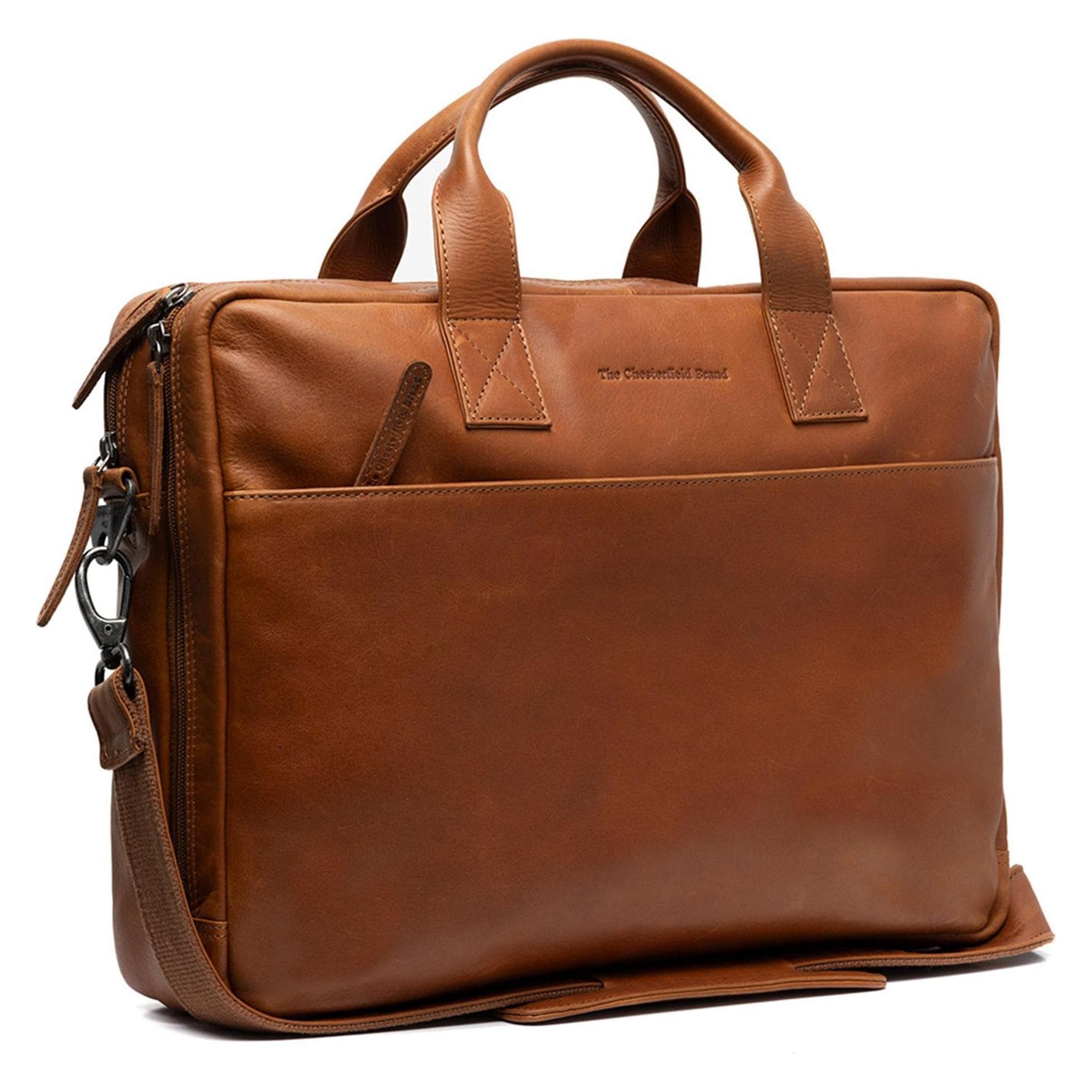 The Chesterfield Brand Frazer aktetas leer 38 cm laptopvak (16"), Laptoptas, Bruin