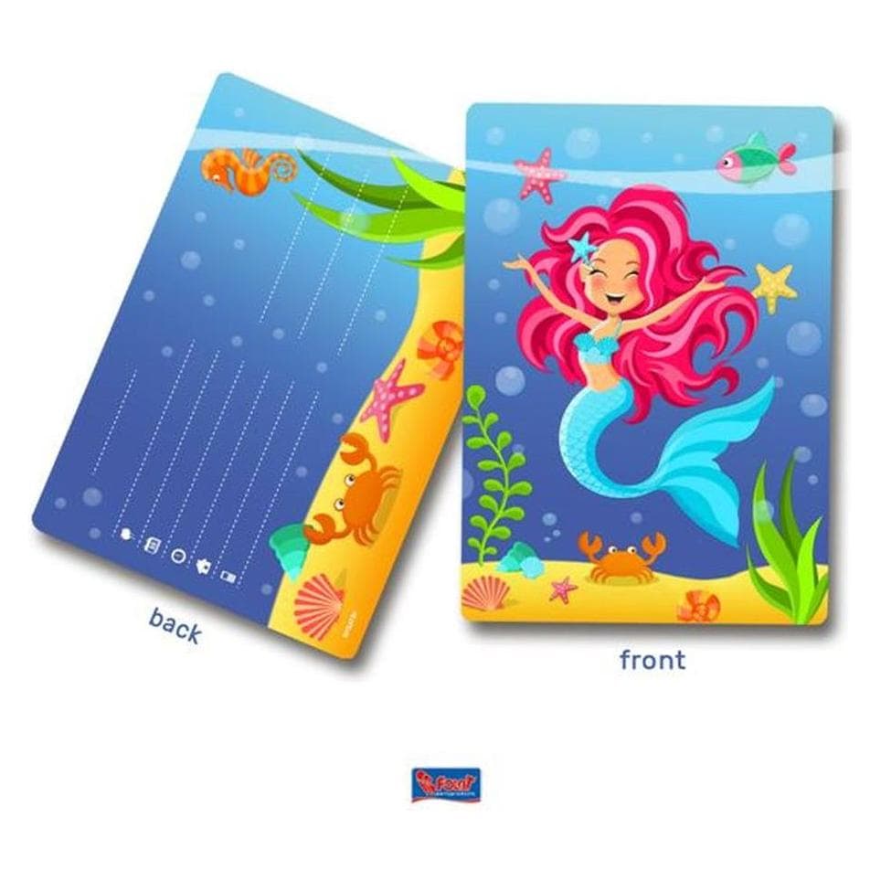 Folat, Wenskaart, Zeemeermin uitnodigingen (8 Pcs.)