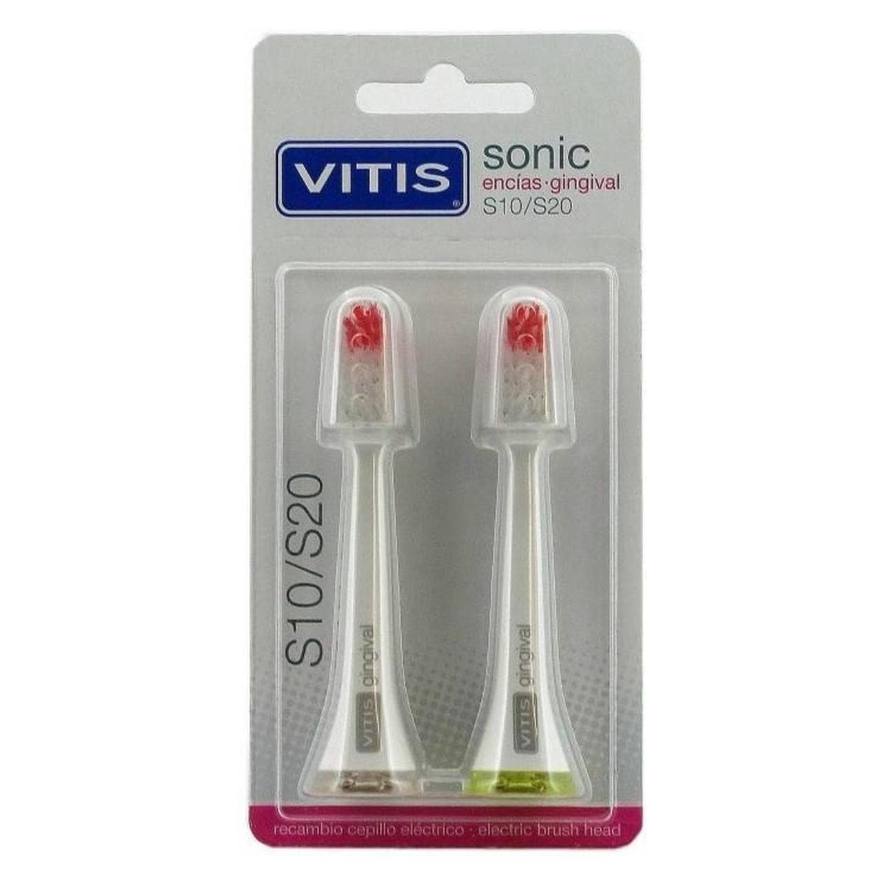 Vitis, Borstels + opzetstukken, sonic vervangende gingivale borstelkop (2x)