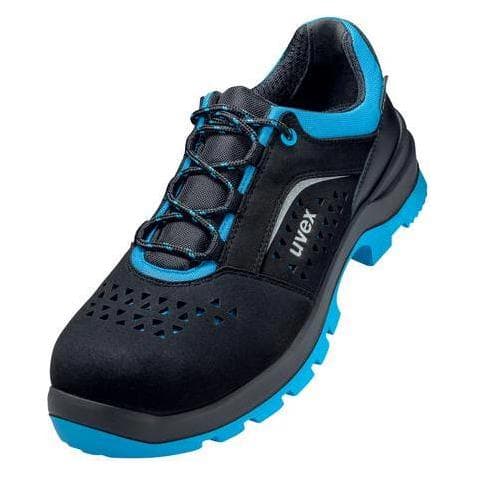 Uvex, Werkschoenen, 2 xenova lage schoenen S1 95549 zwart, blauw wijdte 12 maat 49 (S1, 49)