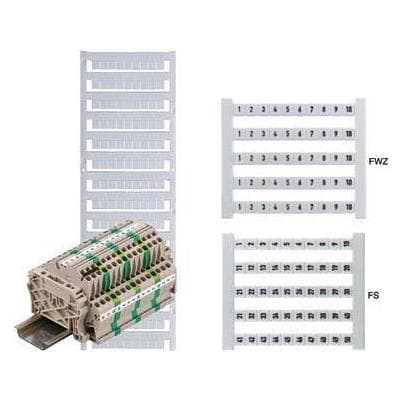 Weidmüller Terminal marker (Diverse), Elektronica benodigdheden + Behuizing, Wit