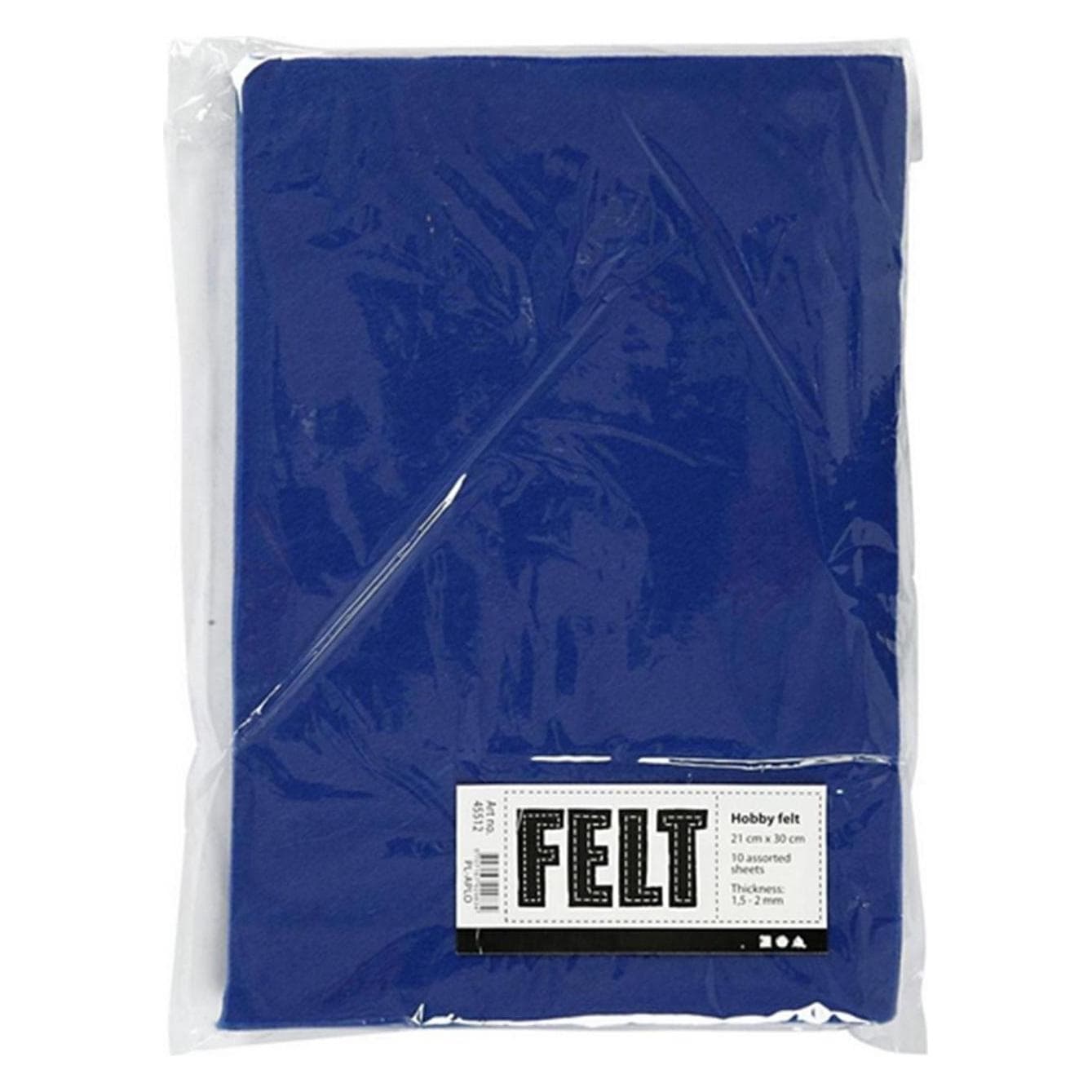 Creativ Company Hobbyvilt Blauw A4, 10 Vellen (29.70 x 21 cm)