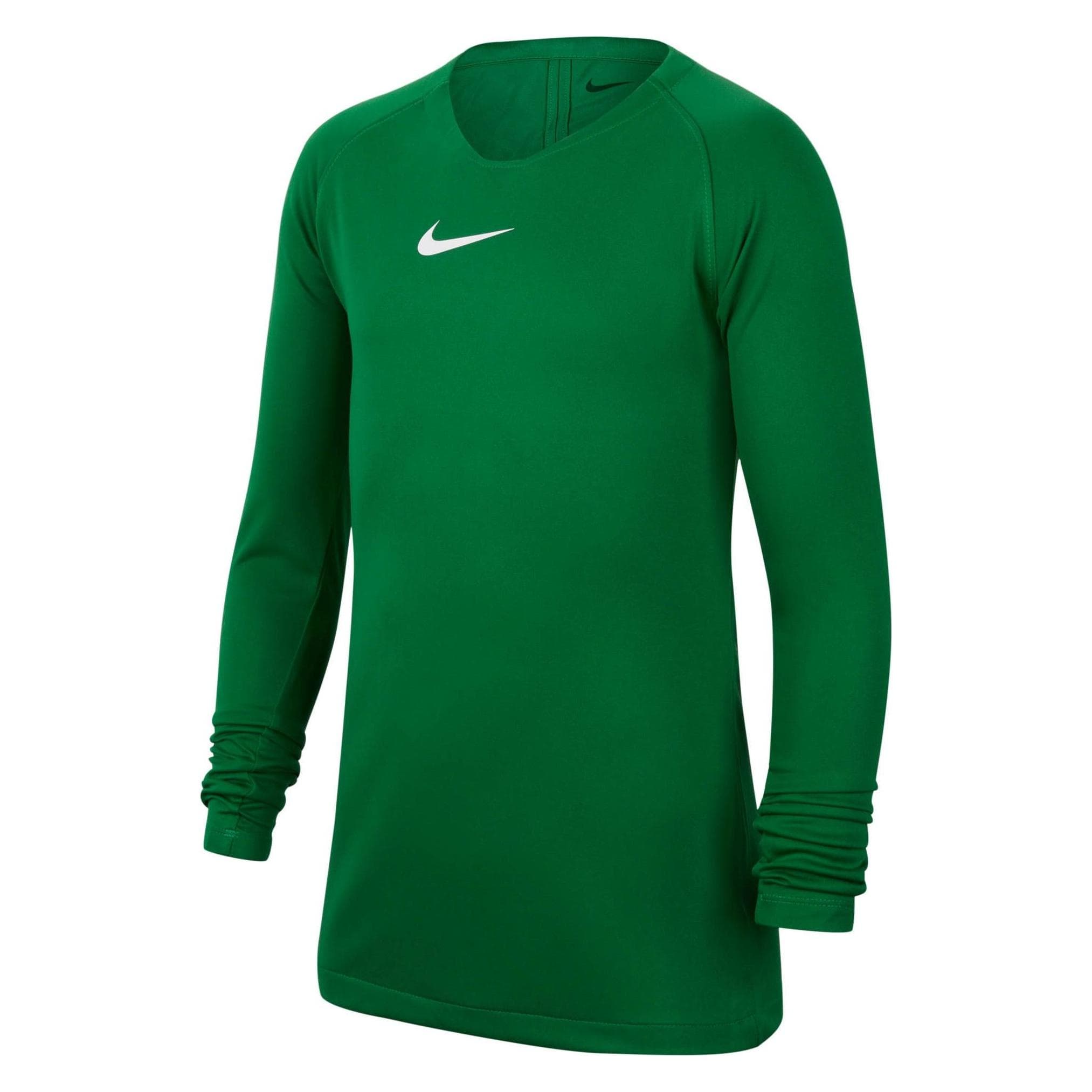 Nike, Unisex, Functioneel overhemd, Park First Layer Top Lange Mouw Kinderen (164, L), Groen, 164, L