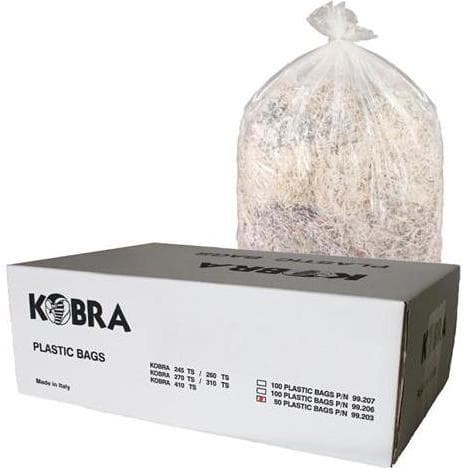 Kobra Plastic zakken (50 stuks) voor 410 TS / 310 TS HD / 390 / 400 / 300.1 / 300.2 / AF1, Afvalzak, Transparant