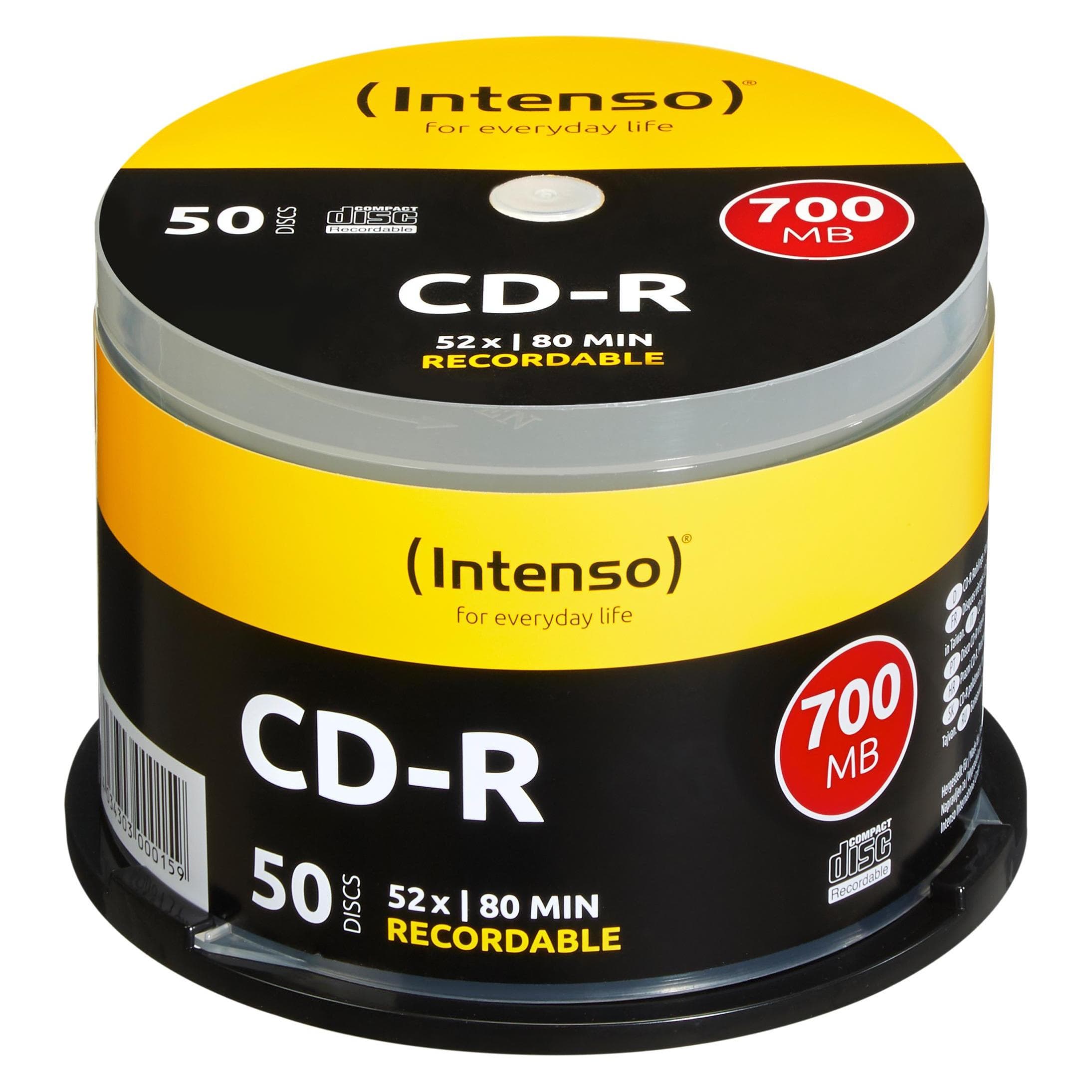 Intenso CD-R 700MB/80min (50x), Optische gegevensdrager