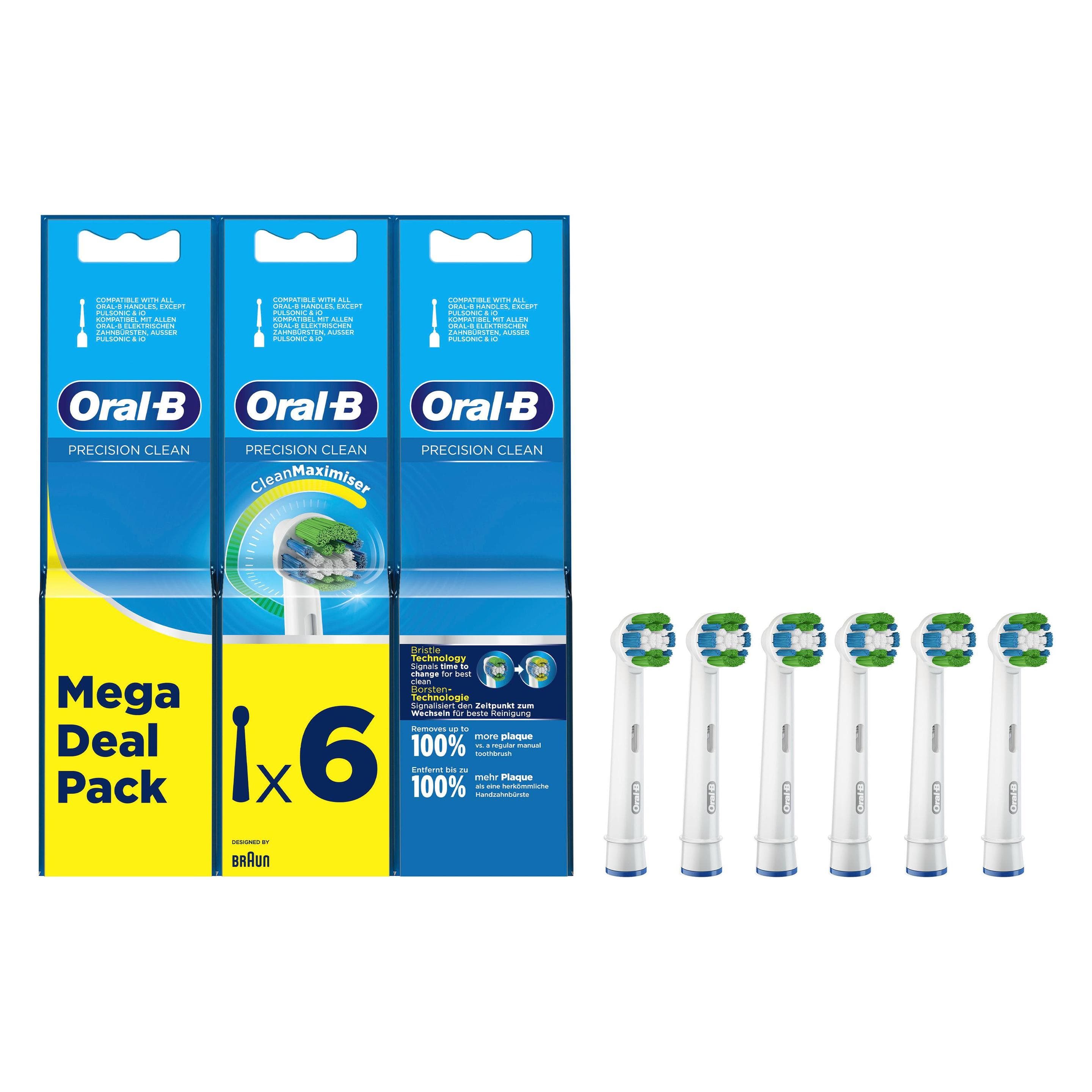 Oral-B, Borstels + opzetstukken, Precision Clean borstels, 6 stuks (6x)