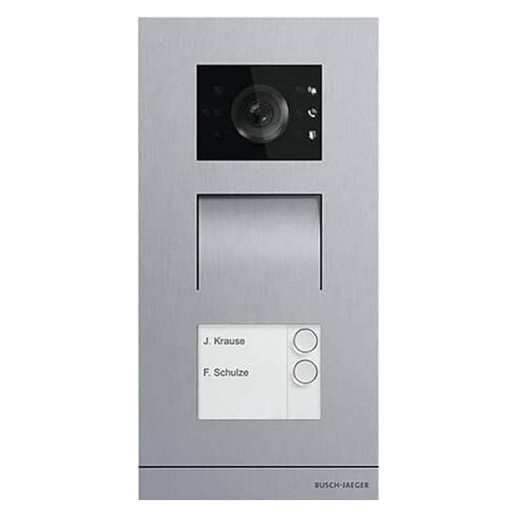Busch-Jaeger, Bel + deurintercom, Voordeurstation video A21381P2-S-03 2-voudig (Bedraad)