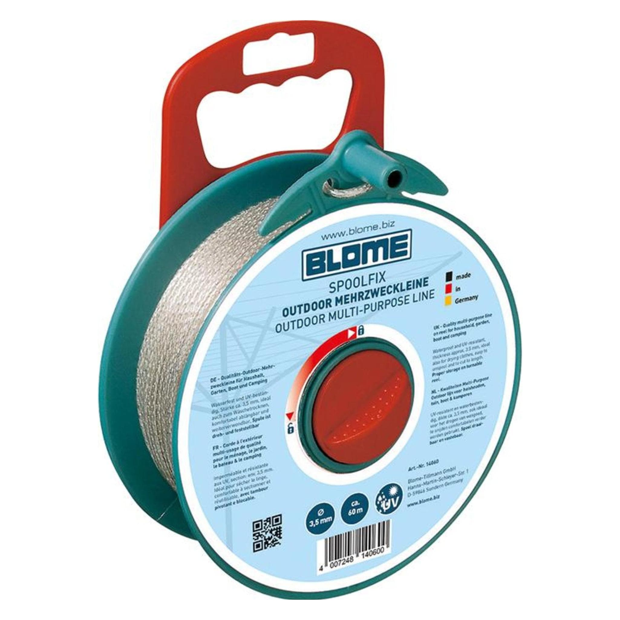 Blome Waslijn Spoolfix 60 m lang, Wasrek