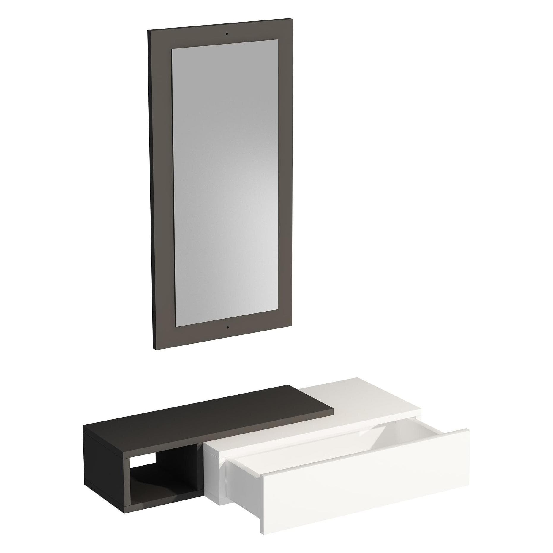 Kalune Design, Ladekast + dressoir, Vien - Antraciet, Wit (82 x 29.60 x 15.80 cm)