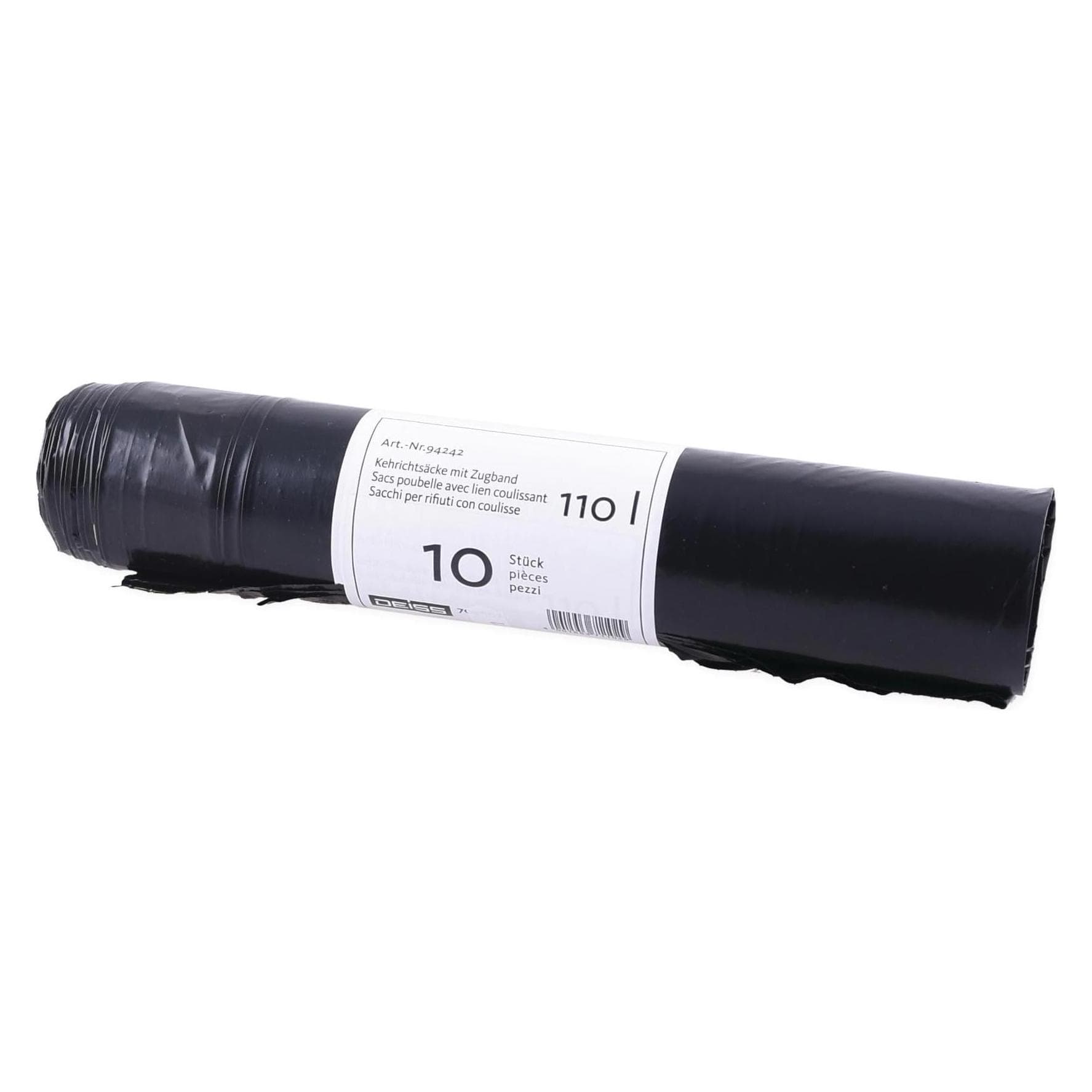 Webstar Quickbag 110 l afvalzak, 10 stuks, Afvalzak, Zwart