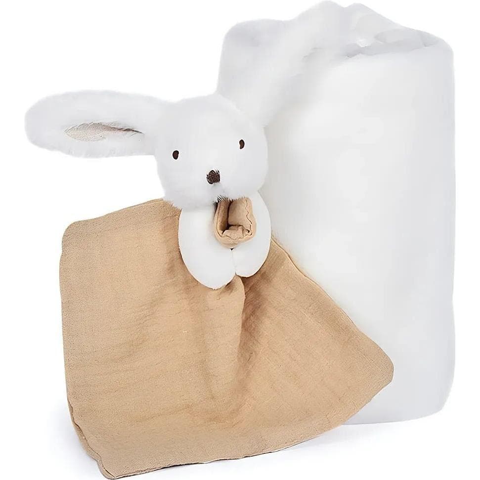 Doudou et Compagnie, Knuffeldoekje, Happy Wild deken & knuffeldoekje,wit (MQ2)**
