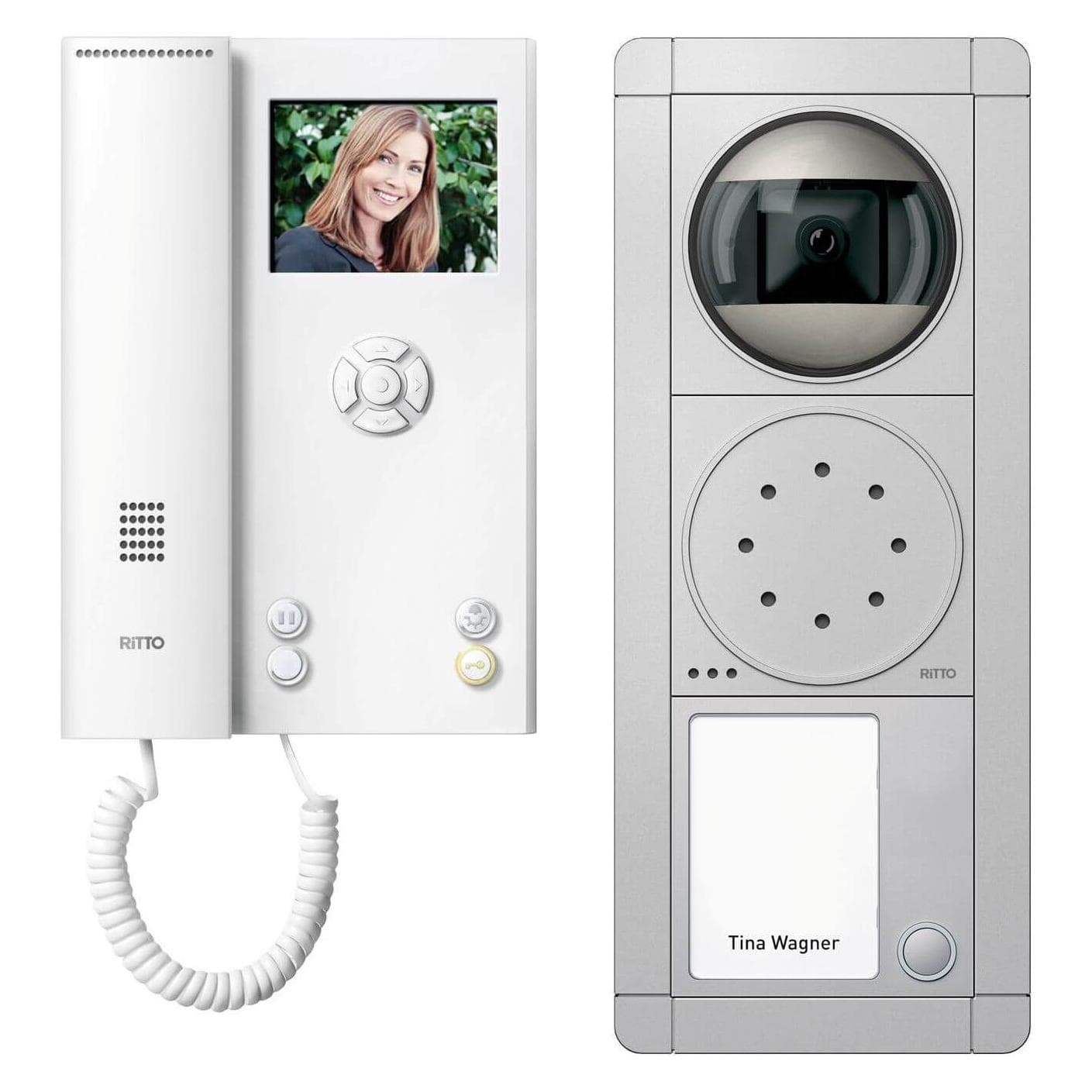 Schneider Electric, Bel + deurintercom, DoormanVideoSetWEzilver/wit