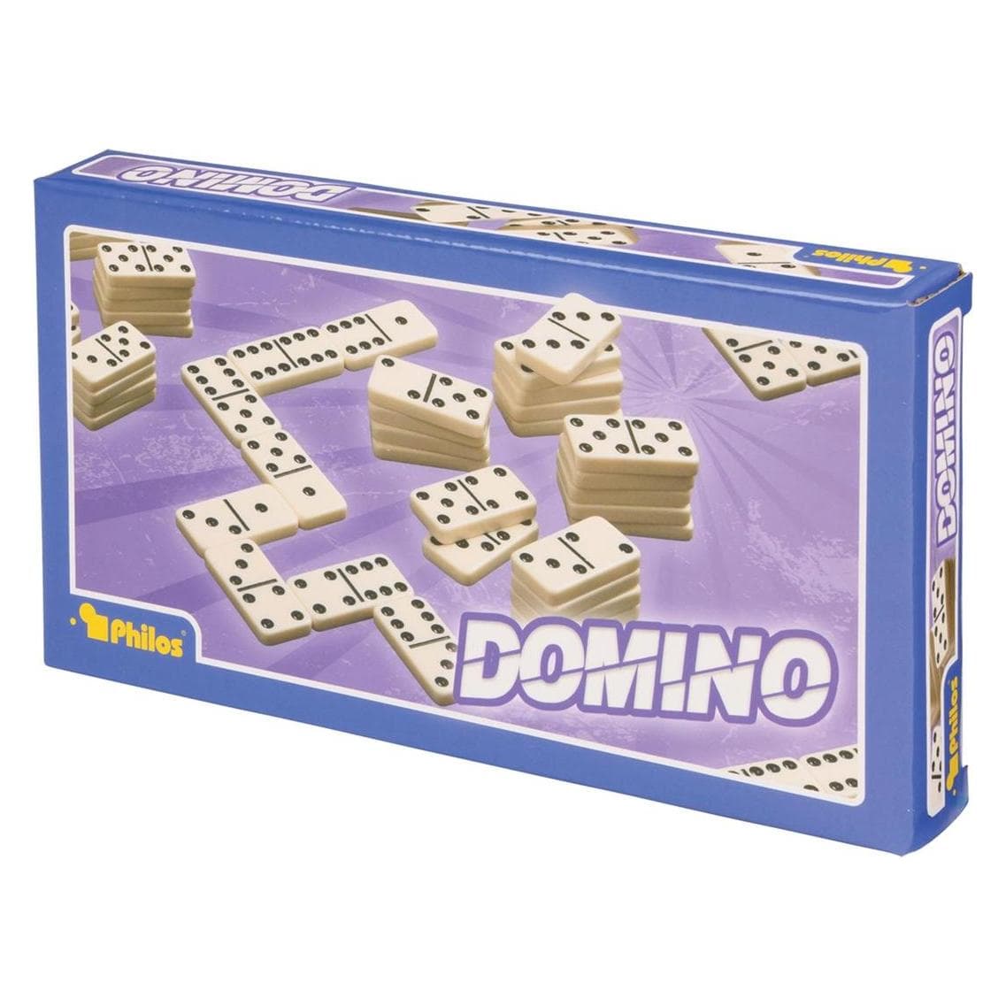 Philos Domino dubbel (Duits, Engels, Frans, Italiaans, 2 - 4 Spelers)