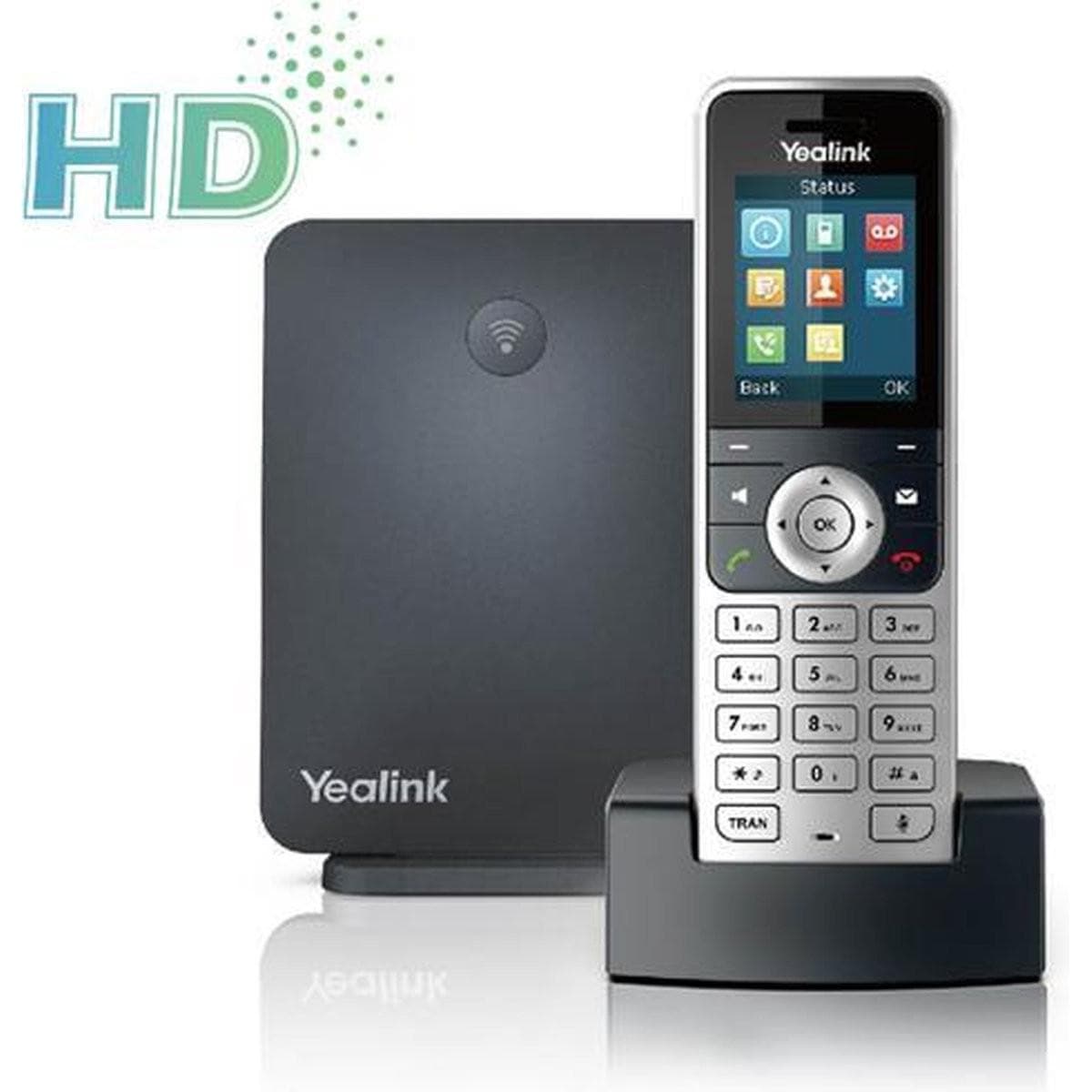 Yealink W53P, Telefoon, Zilver, Zwart