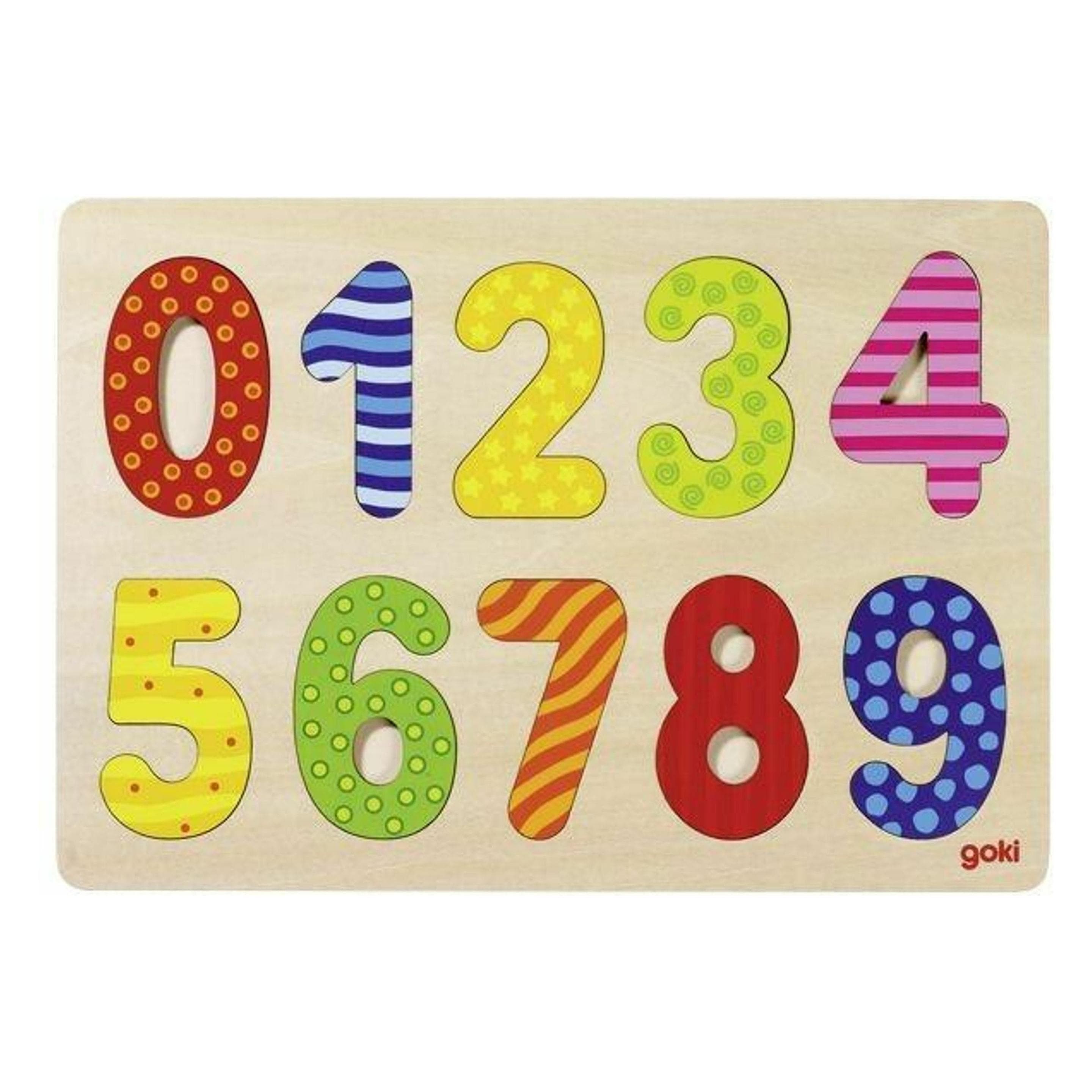 Goki Inlegpuzzelnummers 0-9 (10 onderdelen)
