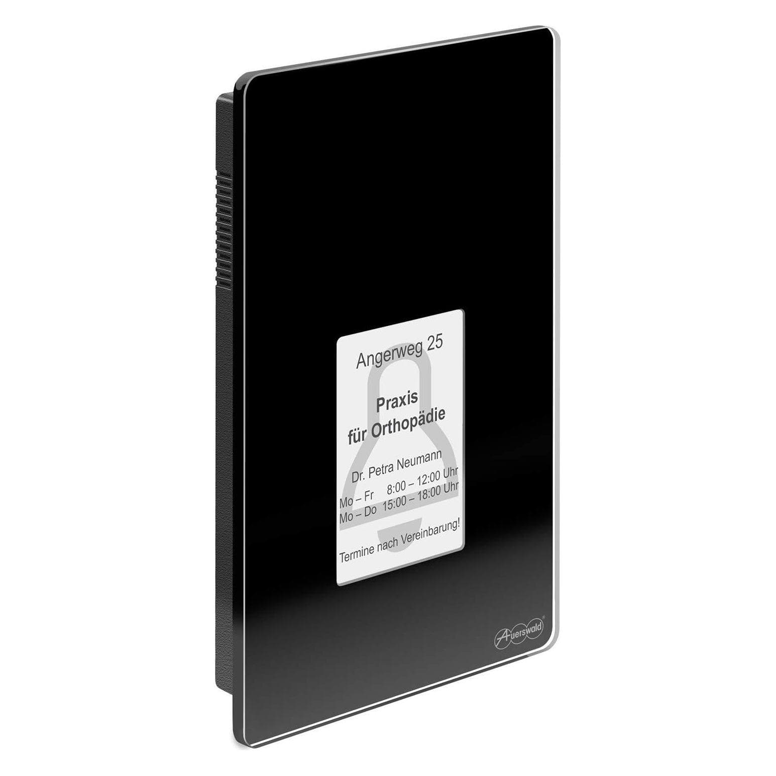 Auerswald, Bel + deurintercom, TFS Dialogue 400 intercomsysteem zwart voor a/b-interfaces met elegant glazen front (Bedraad)
