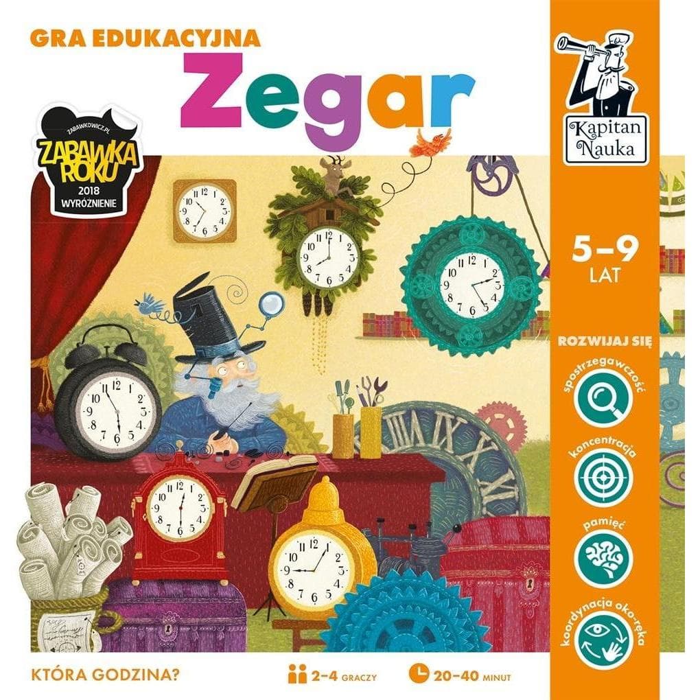 Edgard Kapitein Wetenschap. Educatief spel. Klok (5 - 9 Jaren)