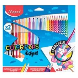 Maped, Kleurpotloden, Radierbare Fasermaler & Buntstifte COLOR'PEPS OOPS 24er Kartonetui (24x)