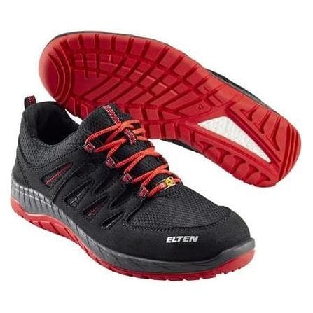 Elten, Werkschoenen, MADDOX S3 Zwart-Rood laag ESD (S3, 48)
