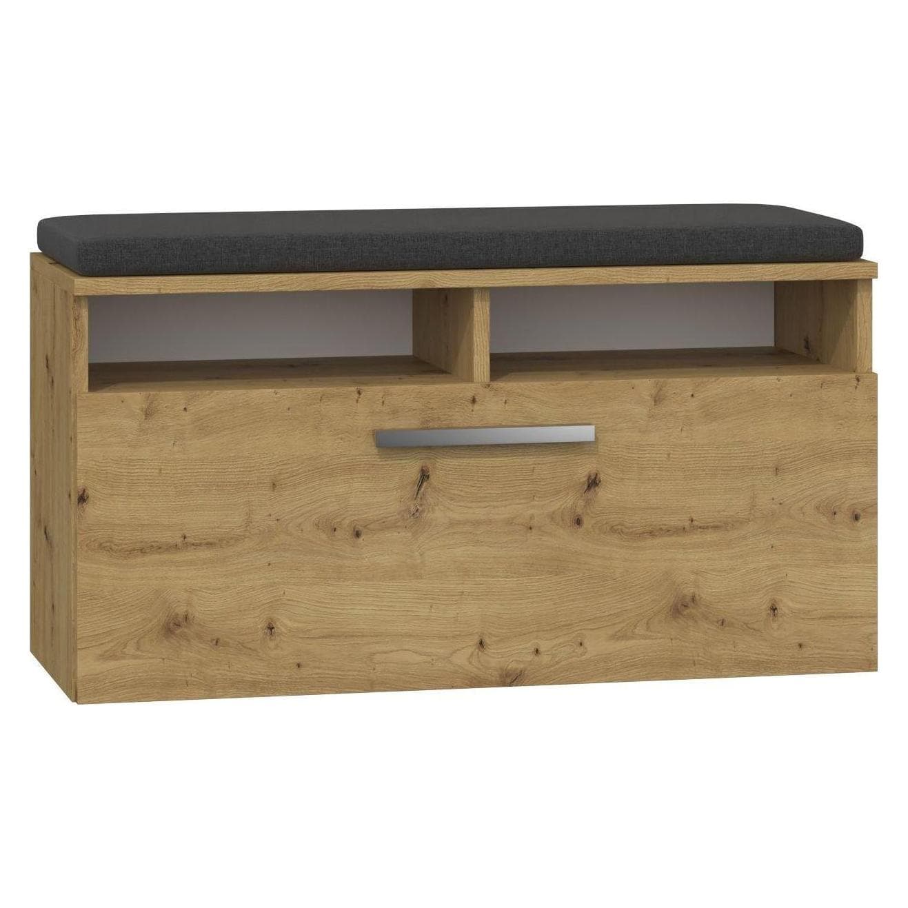 Topeshop, Schoenenkasten, RIVA SZAFKA ARTISAN Schoenplanken Gesloten Eik (85 x 35 x 46 cm)