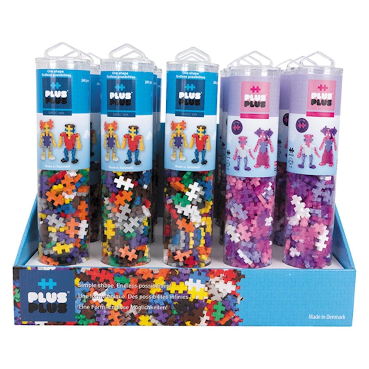 Plus-Plus Tube Basic Glitter Display T-kont