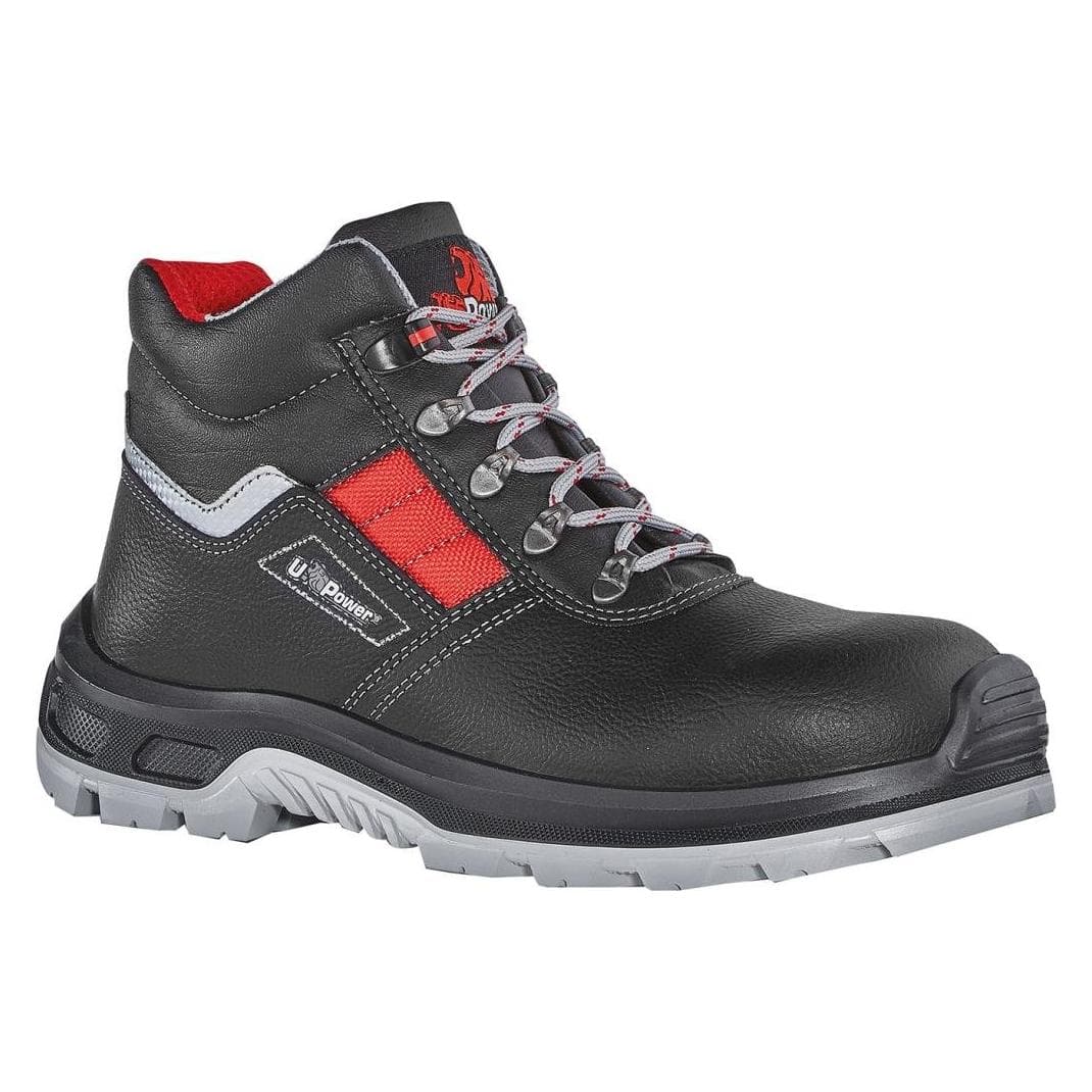 U-Power, Werkschoenen, Veiligheidsschoen Devastate maat 40 zwart/rood S3 SRC RS EN ISO 20345 volnerf leer (S3, 40)