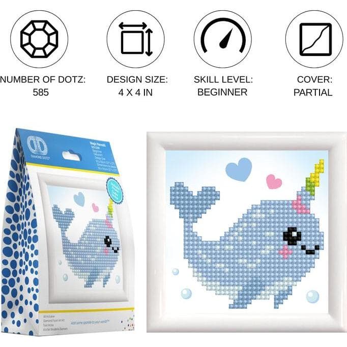 Diamond Dotz Magische Narwal met frame