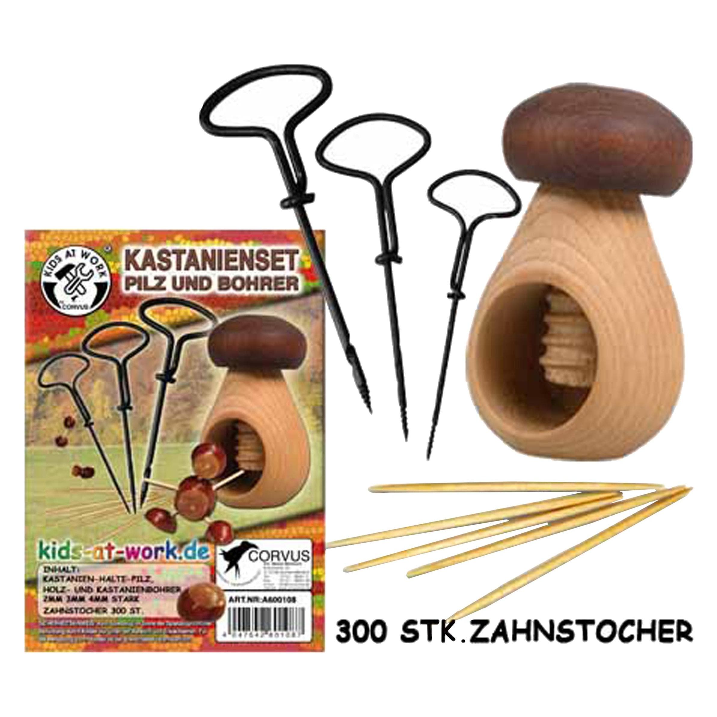 Kids at work Kastanje gezette champignon en boor
