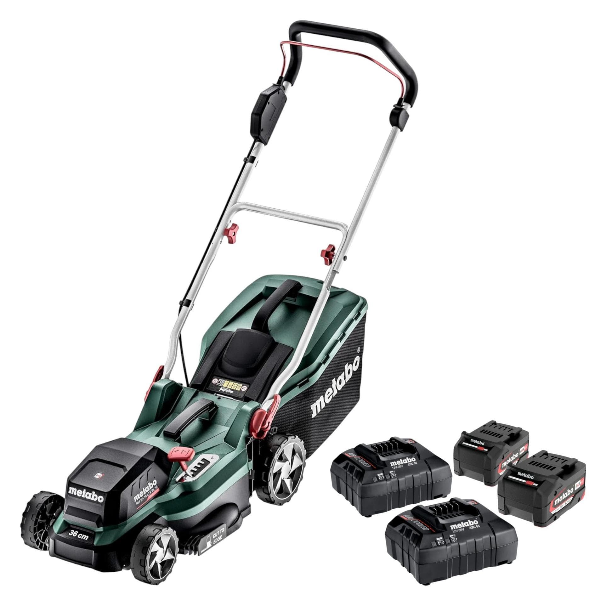 Metabo, Grasmaaier, RM 36-18 LTX BL 36 Set (Oplaadbare batterij)