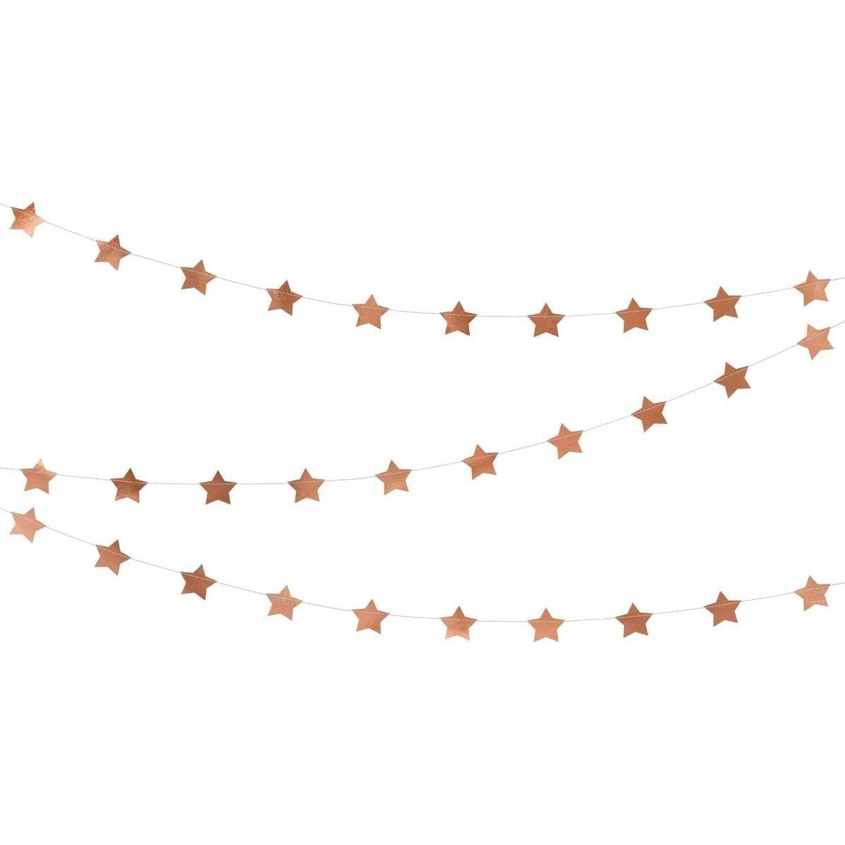 Partydeco Rose Goud Sterrenslinger (3,6 m) (1 Pcs.)